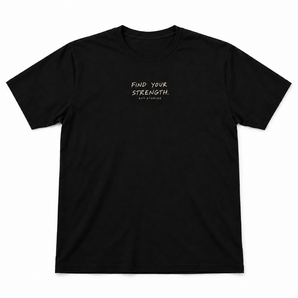 Find Your Strength Lightweight Tee – Black | AVY Strength Co.