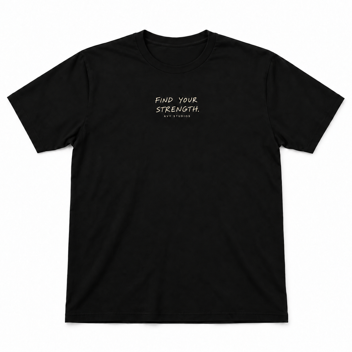 Find Your Strength Lightweight Tee – Black | AVY Strength Co.