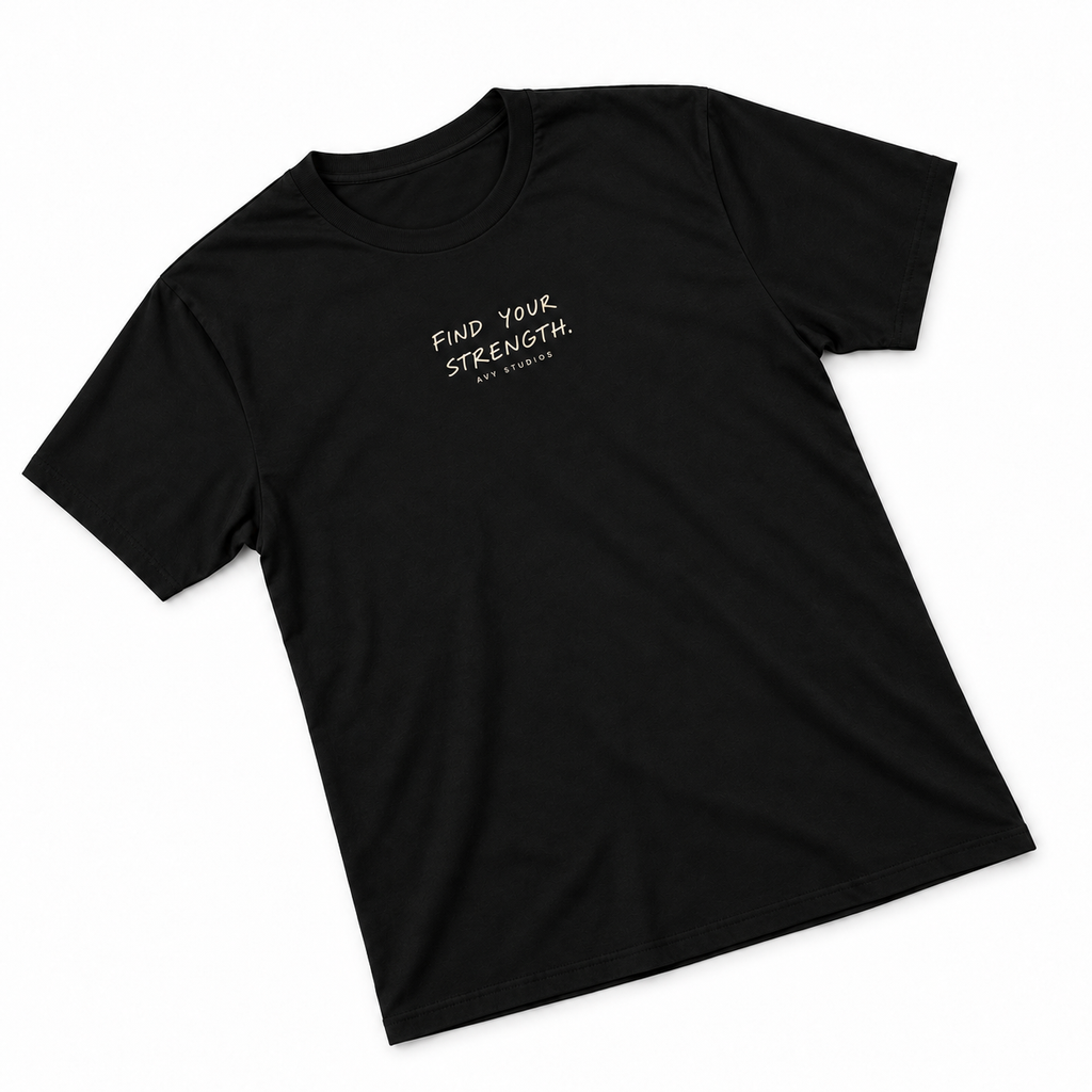 Find Your Strength Lightweight Tee – Black | AVY Strength Co.