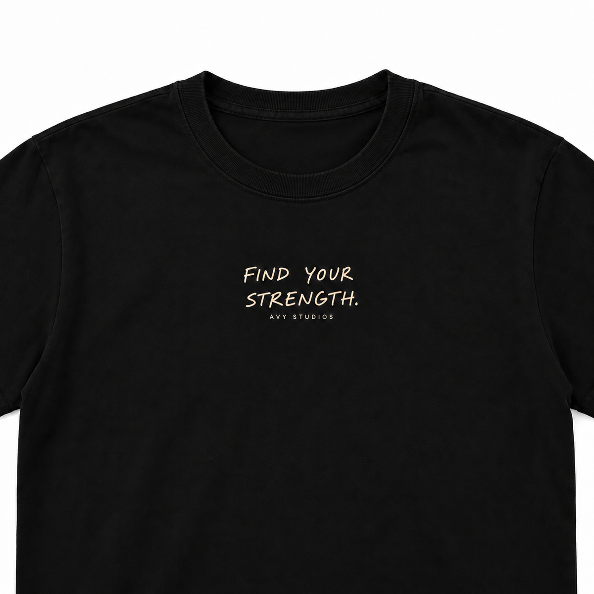 Find Your Strength Lightweight Tee – Black | AVY Strength Co.