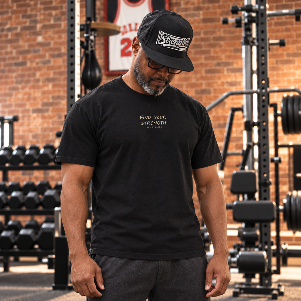 Find Your Strength Lightweight Tee – Black | AVY Strength Co.