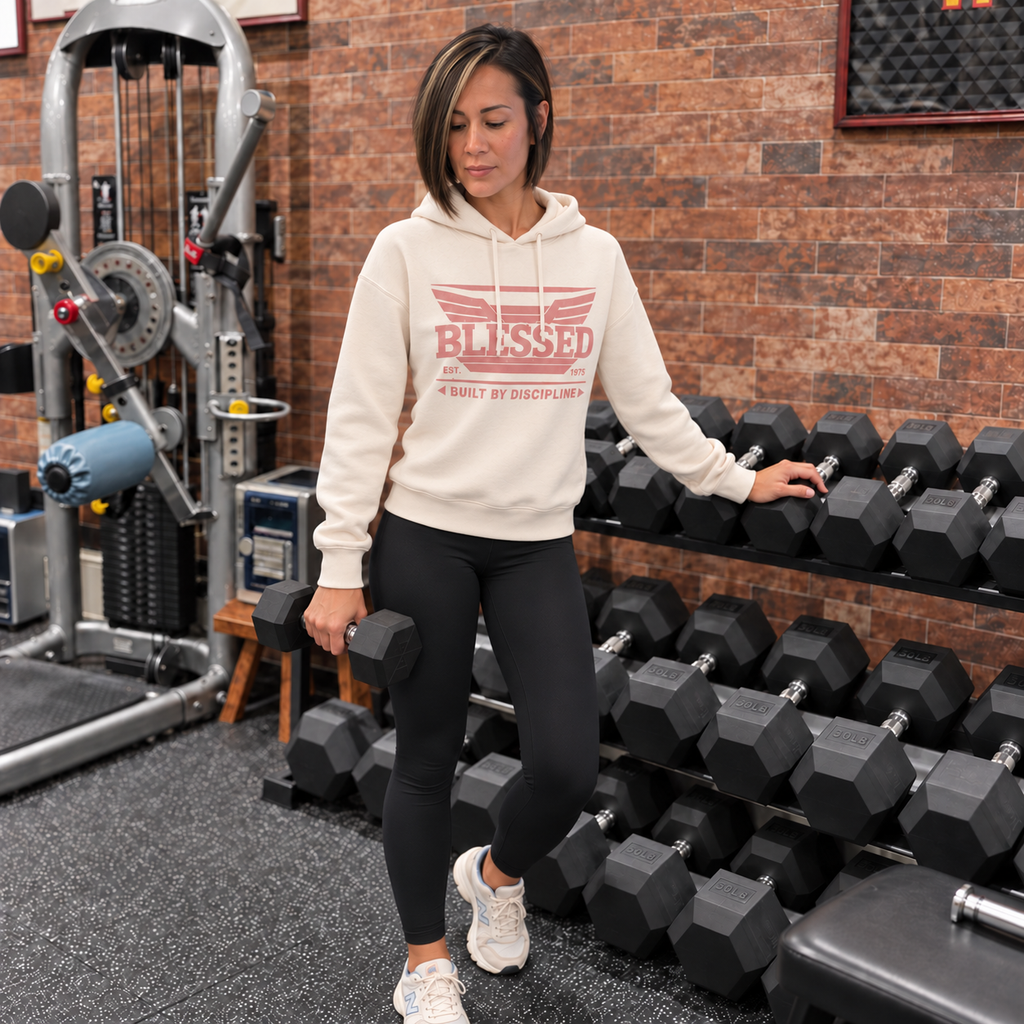 AVY Strength Co. Blessed Lightweight Hoodie | Ivory