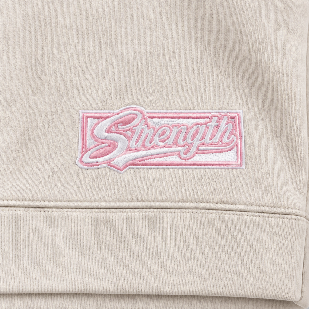 AVY Strength Co. Women’s Embroidered Crop Hoodie | Bone