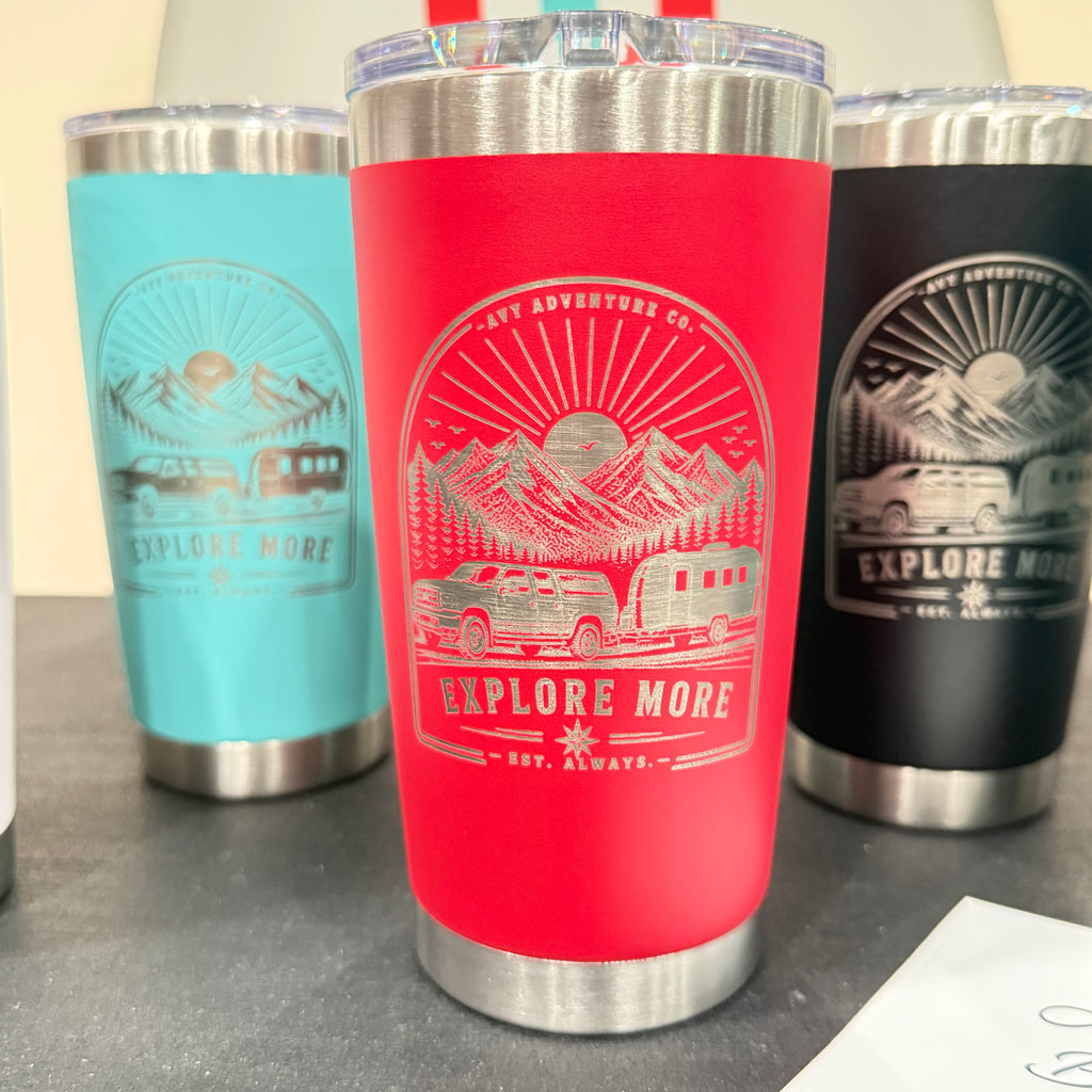 Explore More | 20 oz Laser Engraved Adventure Tumbler