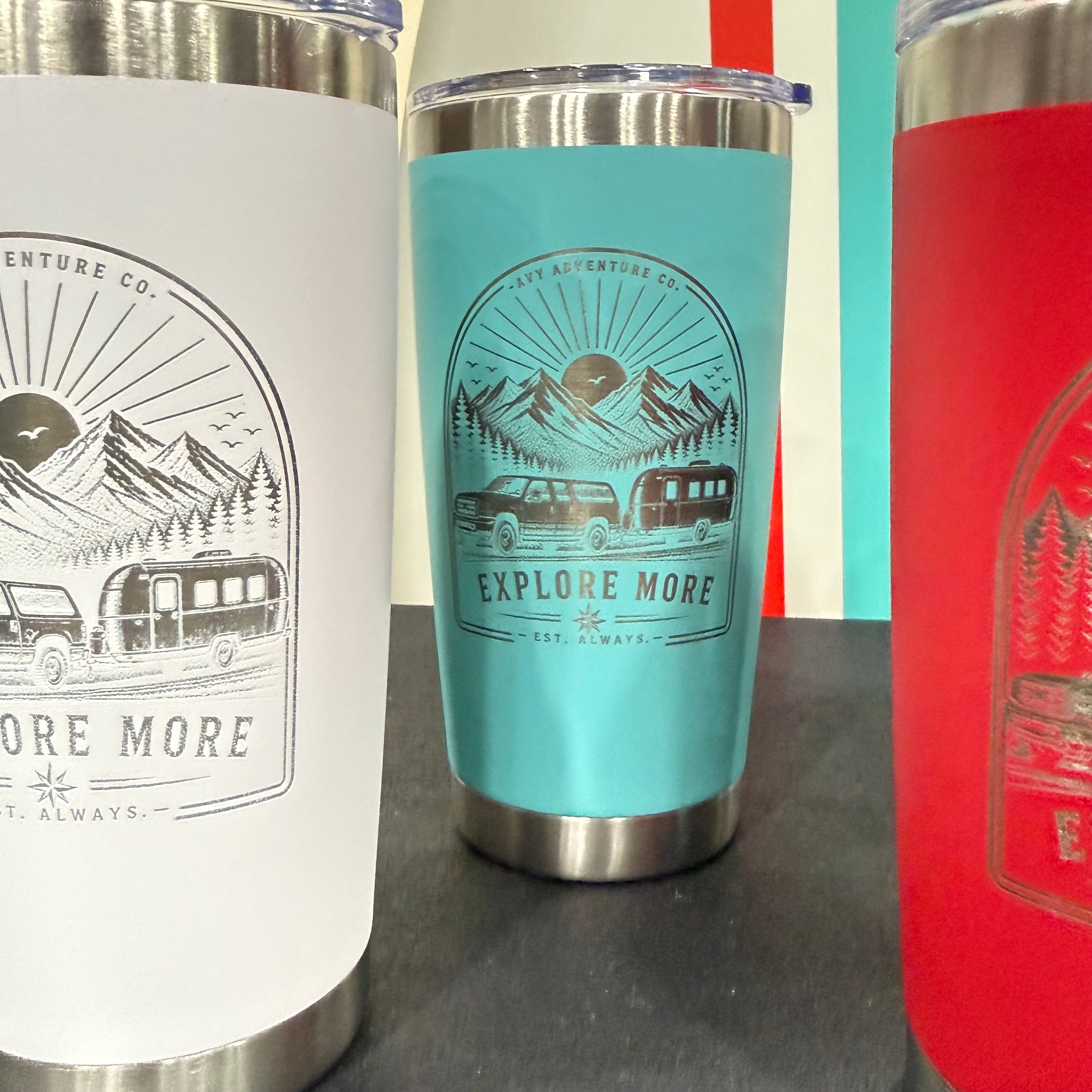 Explore More | 20 oz Laser Engraved Adventure Tumbler
