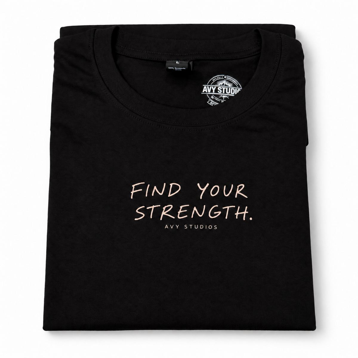 Find Your Strength Lightweight Tee – Black | AVY Strength Co.