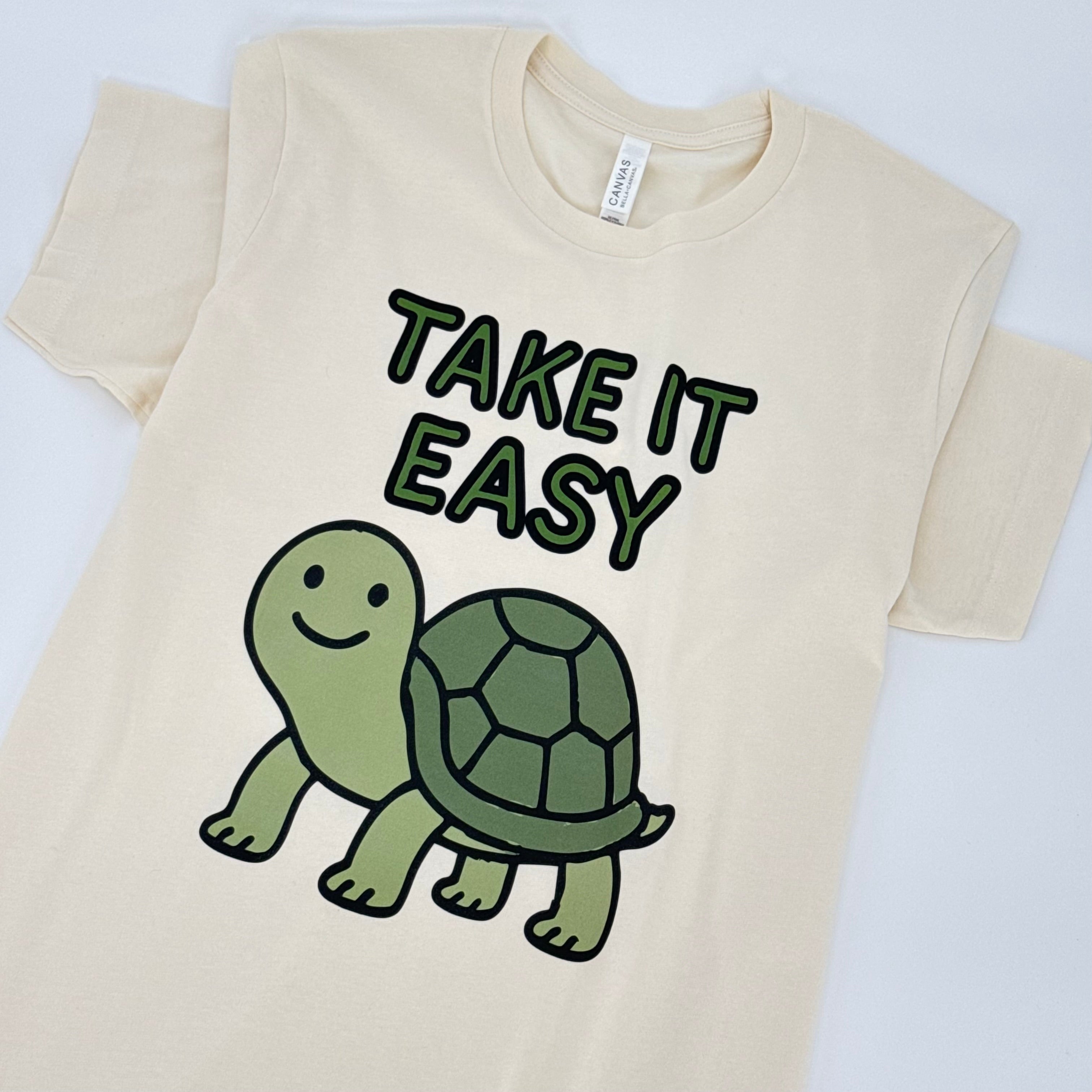 Take It Easy Turtle T-Shirt – Relaxed Coastal Graphic Tee
