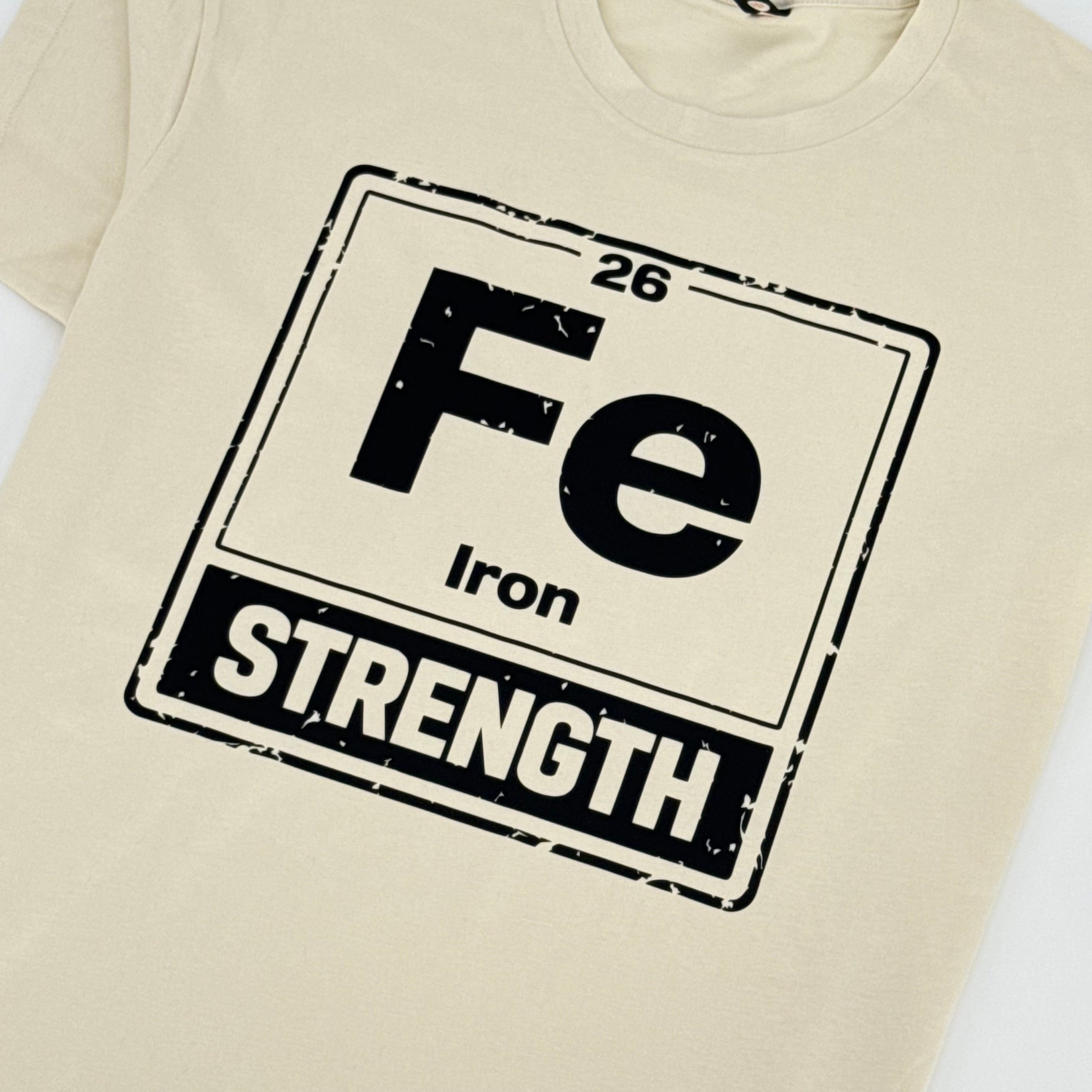 Premium Fe Strength Vintage T-Shirt – Built Different Gym Shirt | Black & Bone