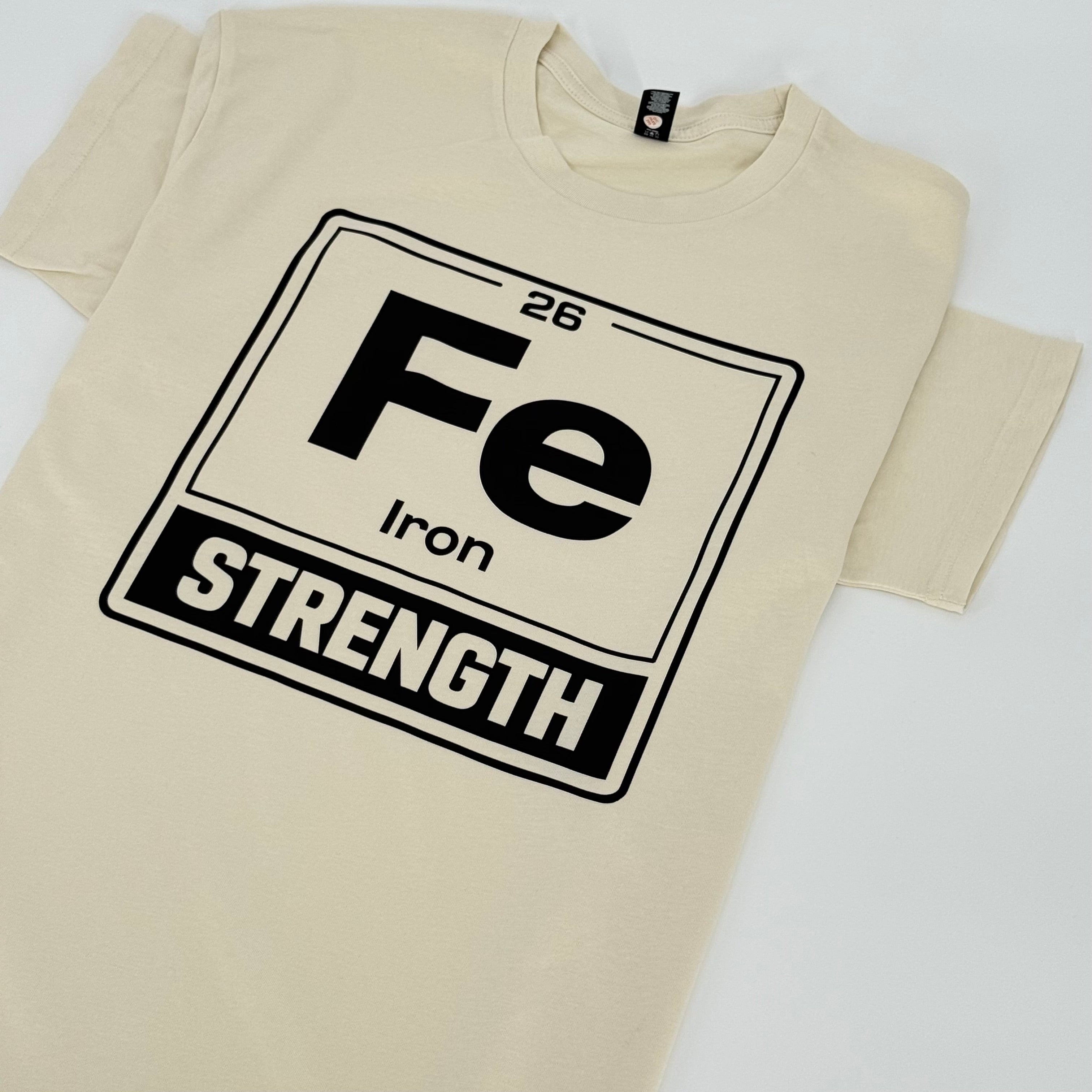 Premium Fe Strength T-Shirt – Built Different Gym Shirt | Black & Bone