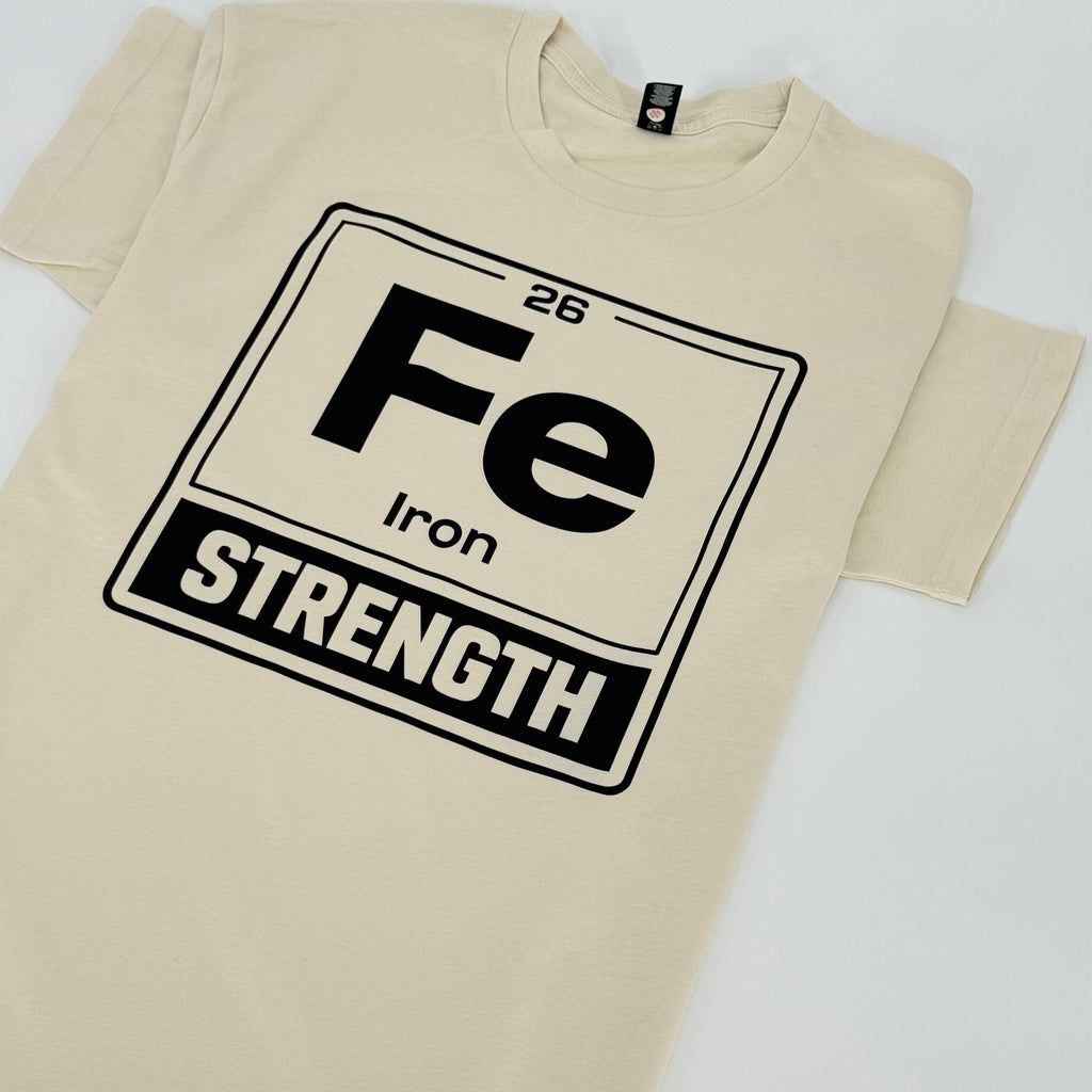 Premium Fe Strength T-Shirt – Built Different Gym Shirt | Black & Bone