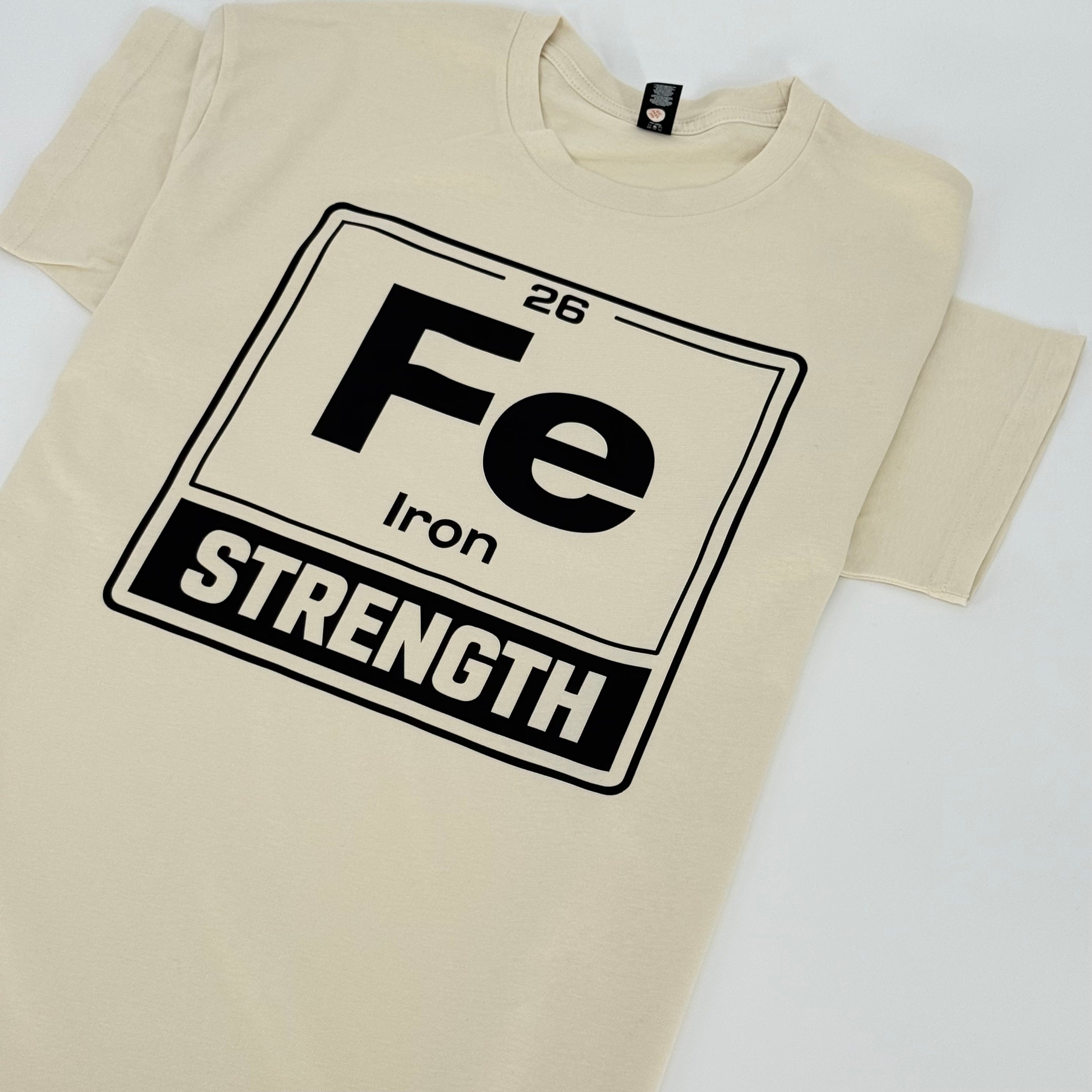 Premium Fe Strength T-Shirt – Built Different Gym Shirt | Black & Bone
