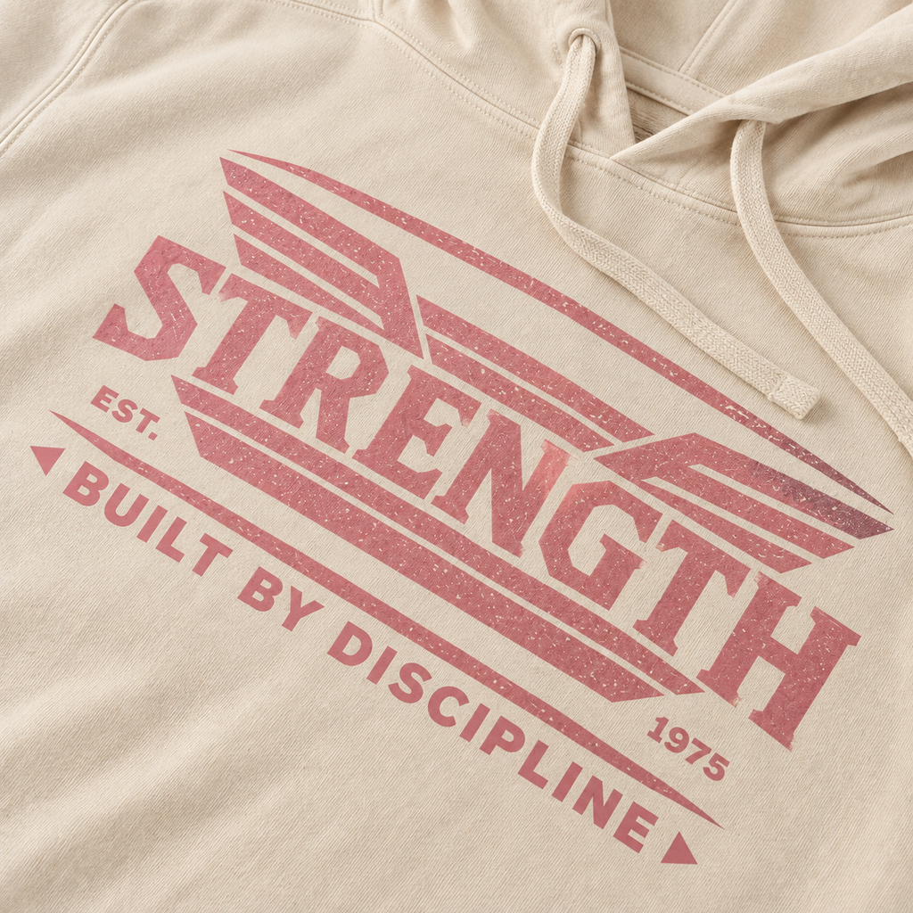 AVY Strength Co. Built by Discipline Lightweight Hoodie | Ivory