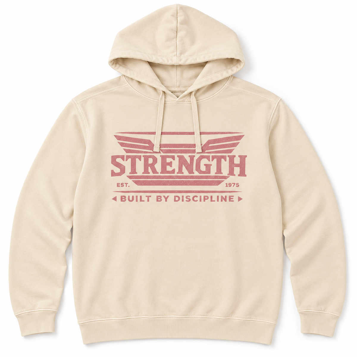 AVY Strength Co. Built by Discipline Lightweight Hoodie | Ivory