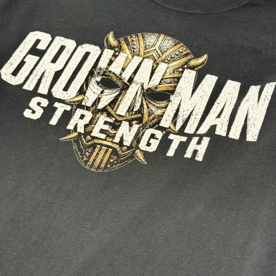 Grown Man Strength – Warrior Mask Tee