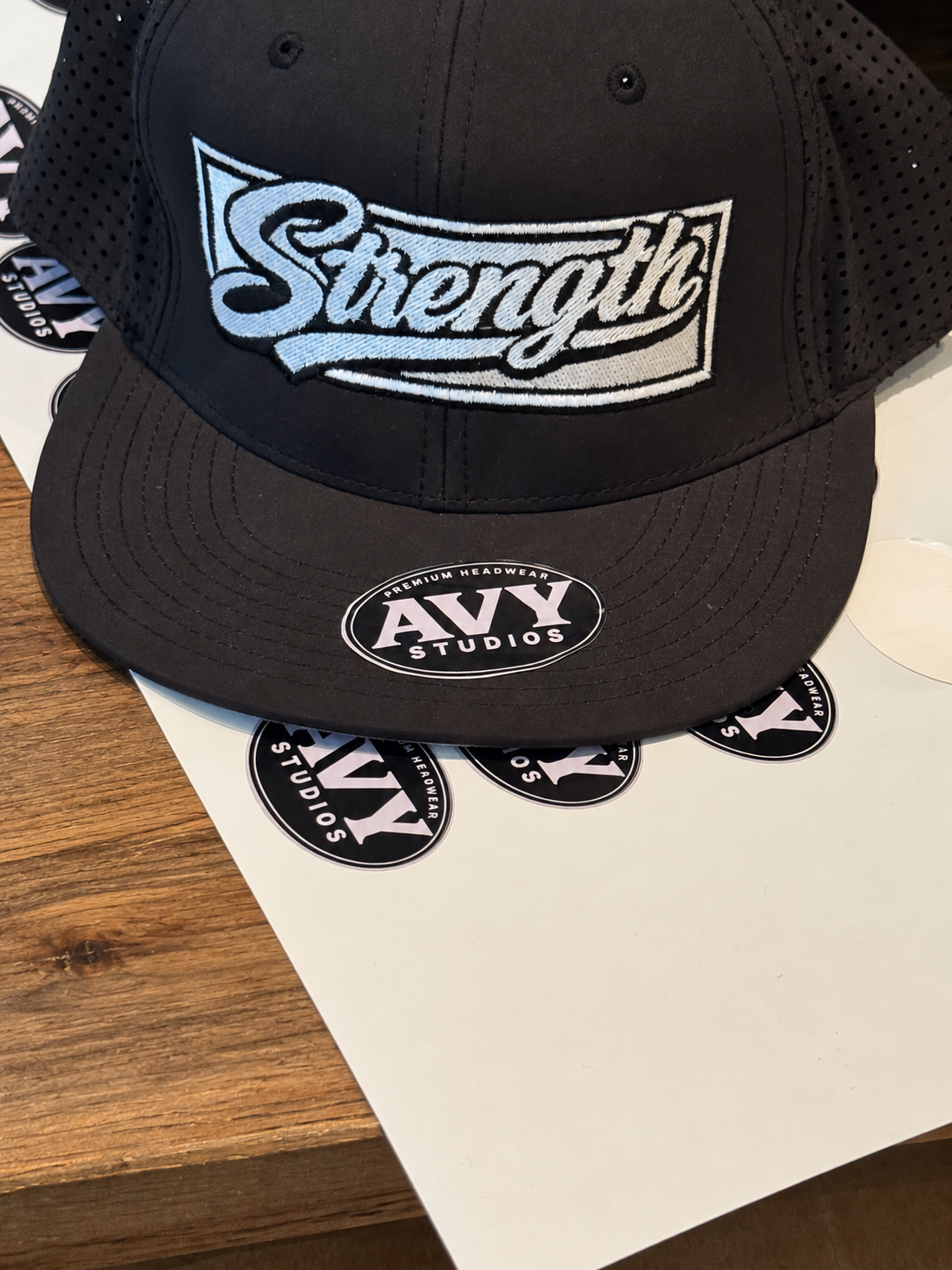 AVY Strength Co. Embroidered Snapback Cap | Black