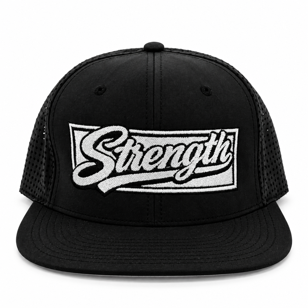 AVY Strength Co. Embroidered Snapback Cap | Black