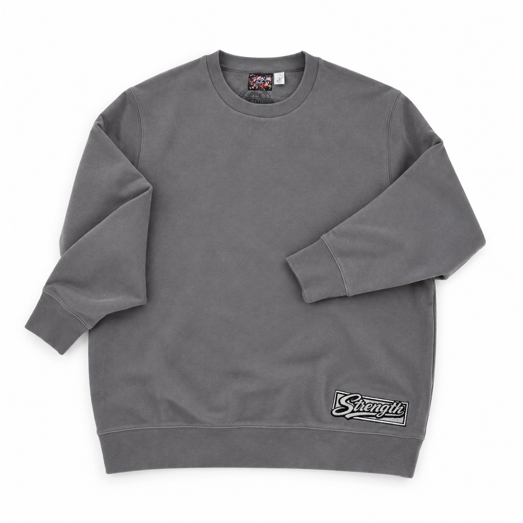 AVY Strength Co. Men's Embroidered Crewneck Sweatshirt | Gravel