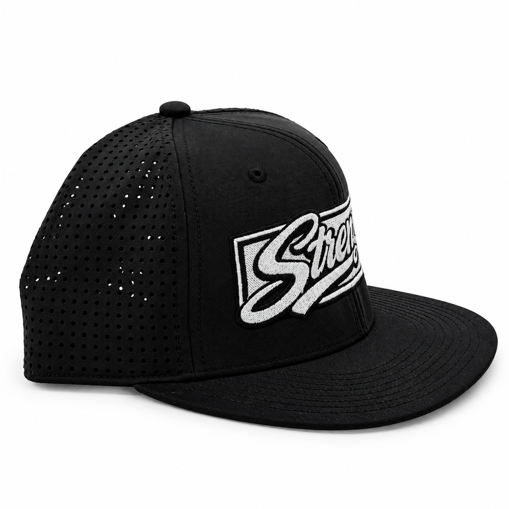 AVY Strength Co. Embroidered Snapback Cap | Black