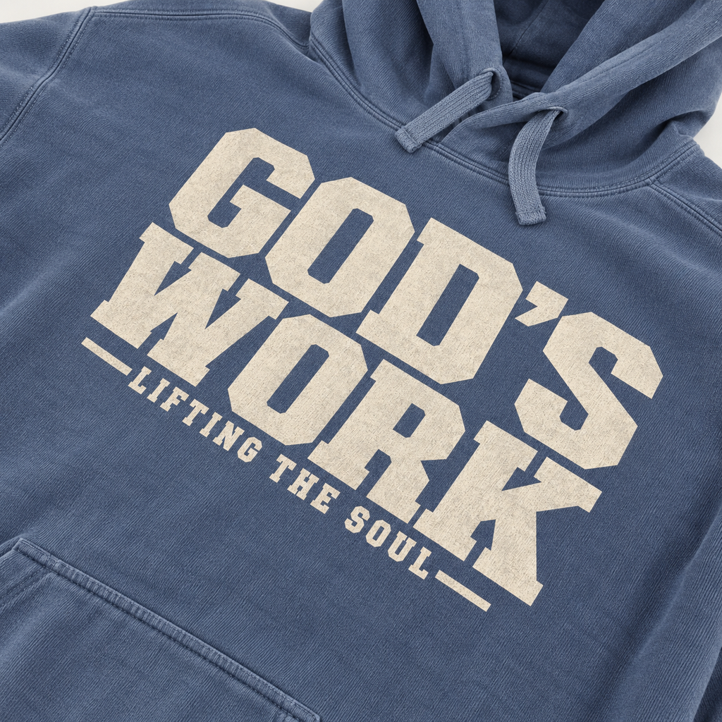 AVY Strength Co. GOD’s Work Hoodie | Blue Jean