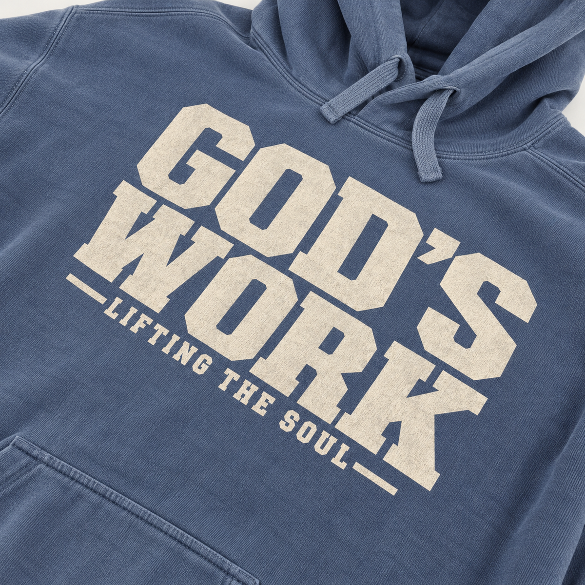 AVY Strength Co. GOD’s Work Hoodie | Blue Jean