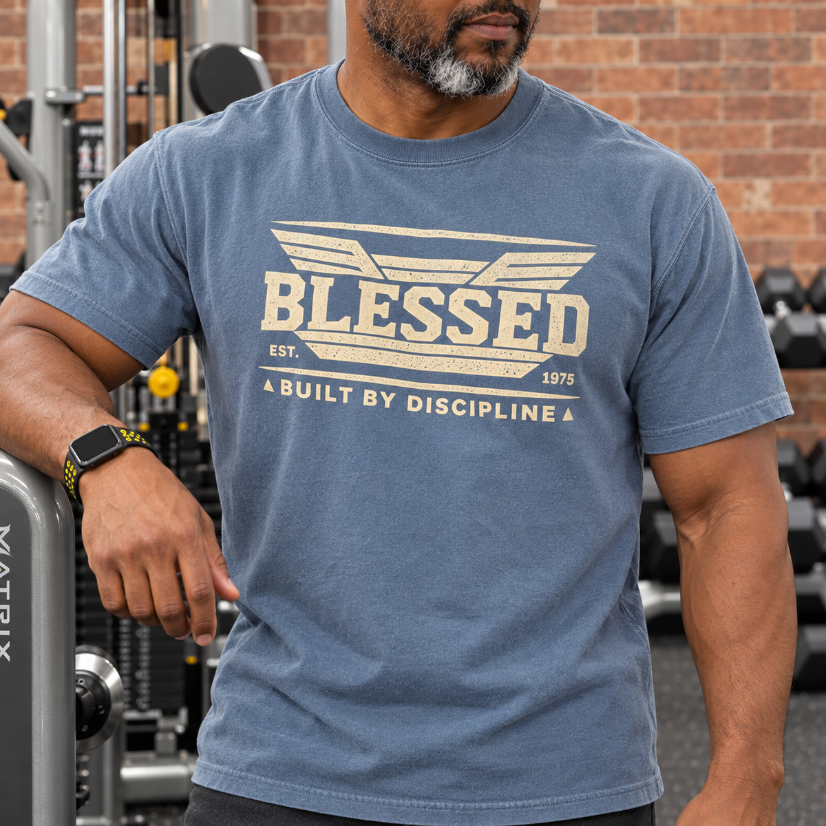 AVY Strength Co. Blessed Heavyweight Tee | Blue Jean