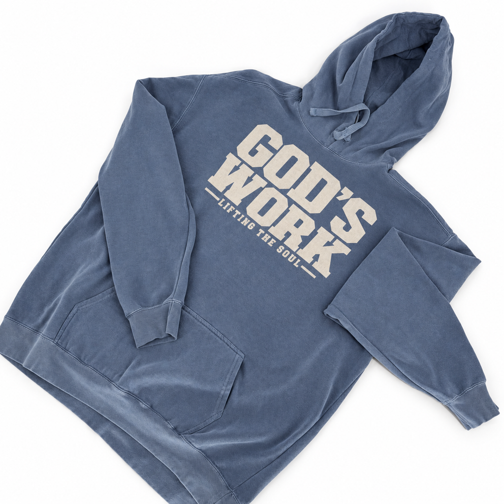 AVY Strength Co. GOD’s Work Hoodie | Blue Jean