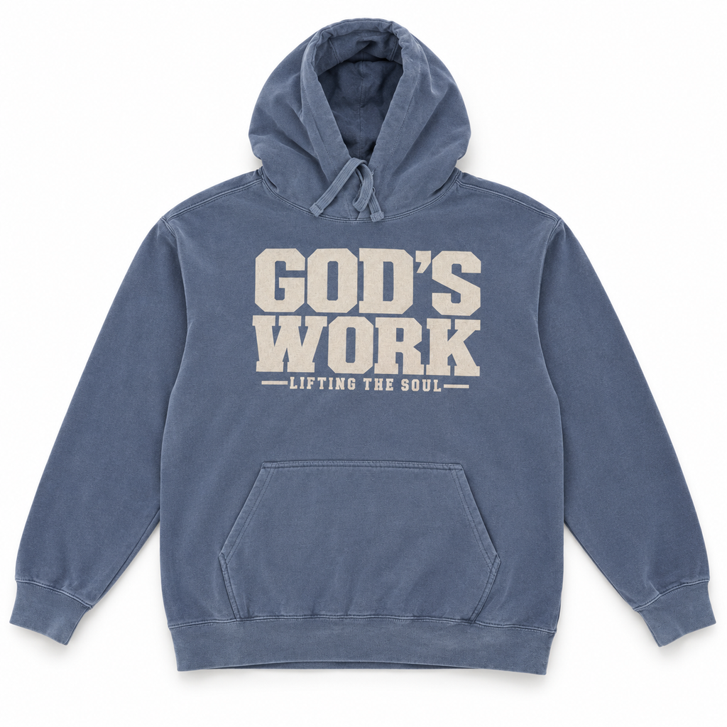 AVY Strength Co. GOD’s Work Hoodie | Blue Jean