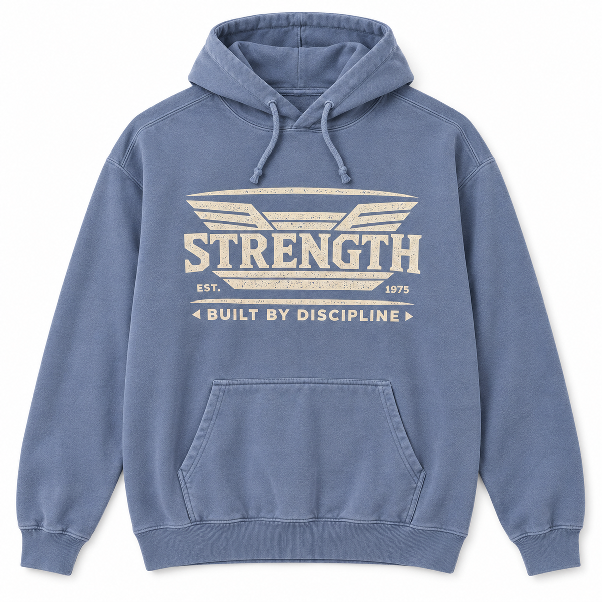 AVY Strength Co. Built by Discipline Hoodie | Blue Jean