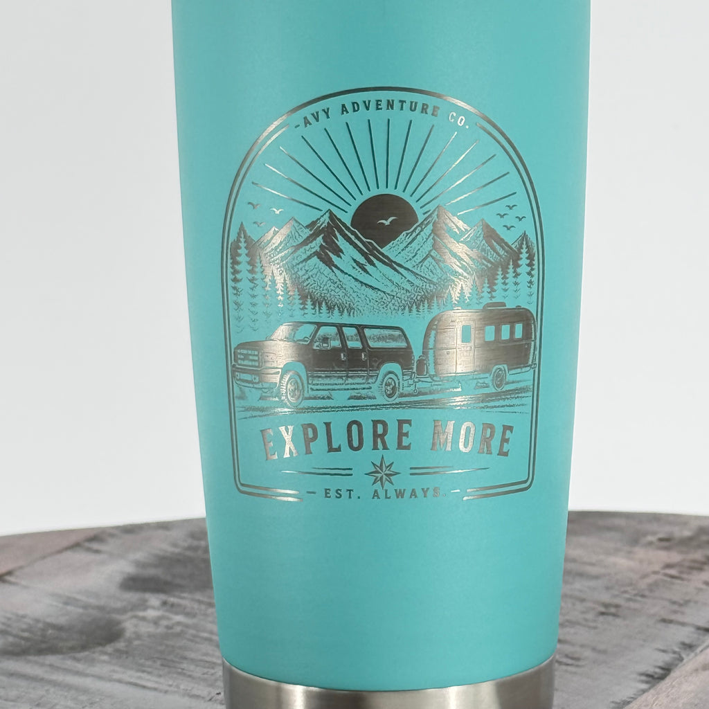 Explore More | 20 oz Laser Engraved Adventure Tumbler