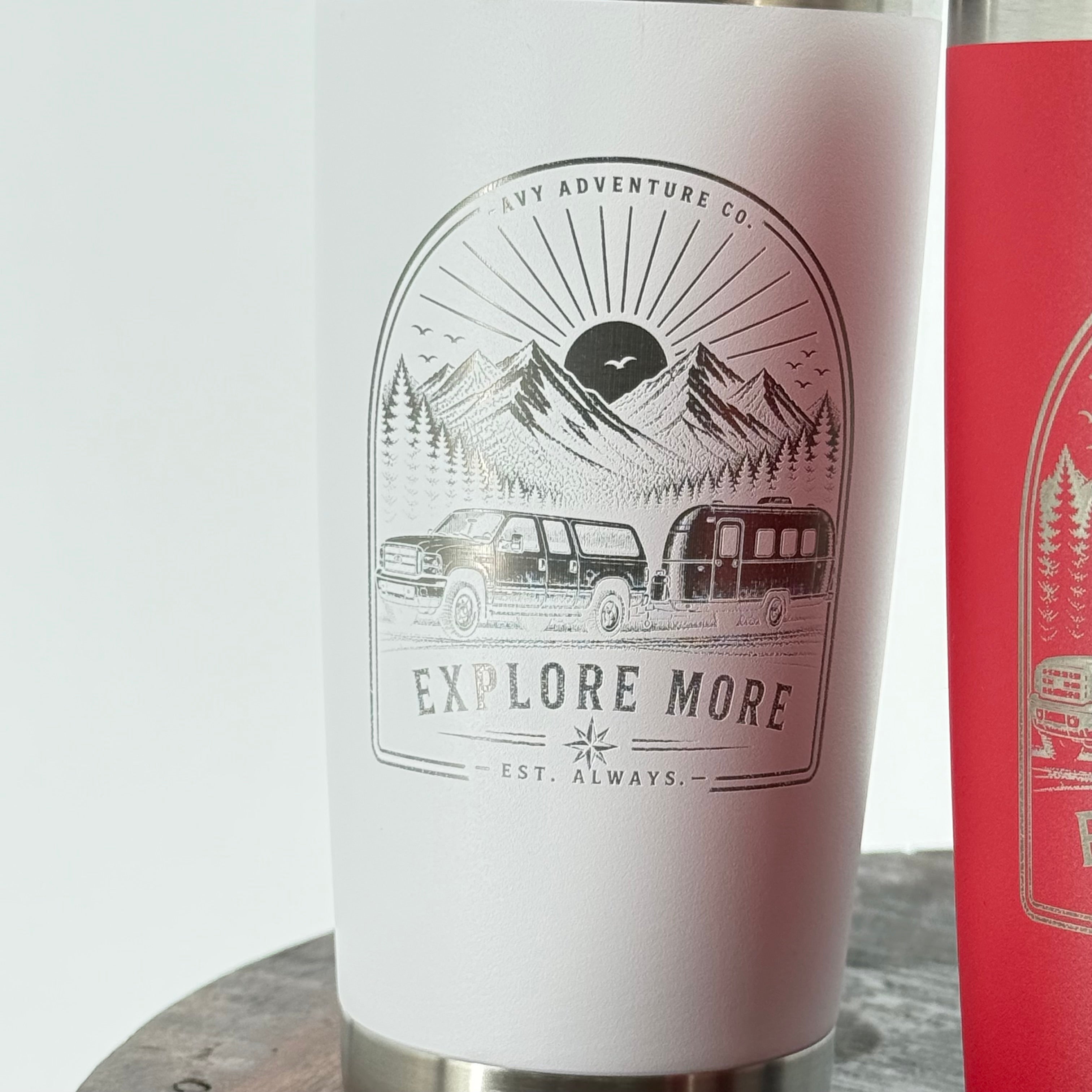 Explore More | 20 oz Laser Engraved Adventure Tumbler